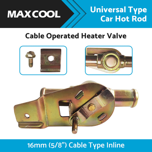 {{ Heater Tap Valve Universal Type Car Hot Rod 16mm  5 or 8 inch   Cable Type Inline }} - Buy Car Parts Online at {{ Kaka Auto Parts }}.