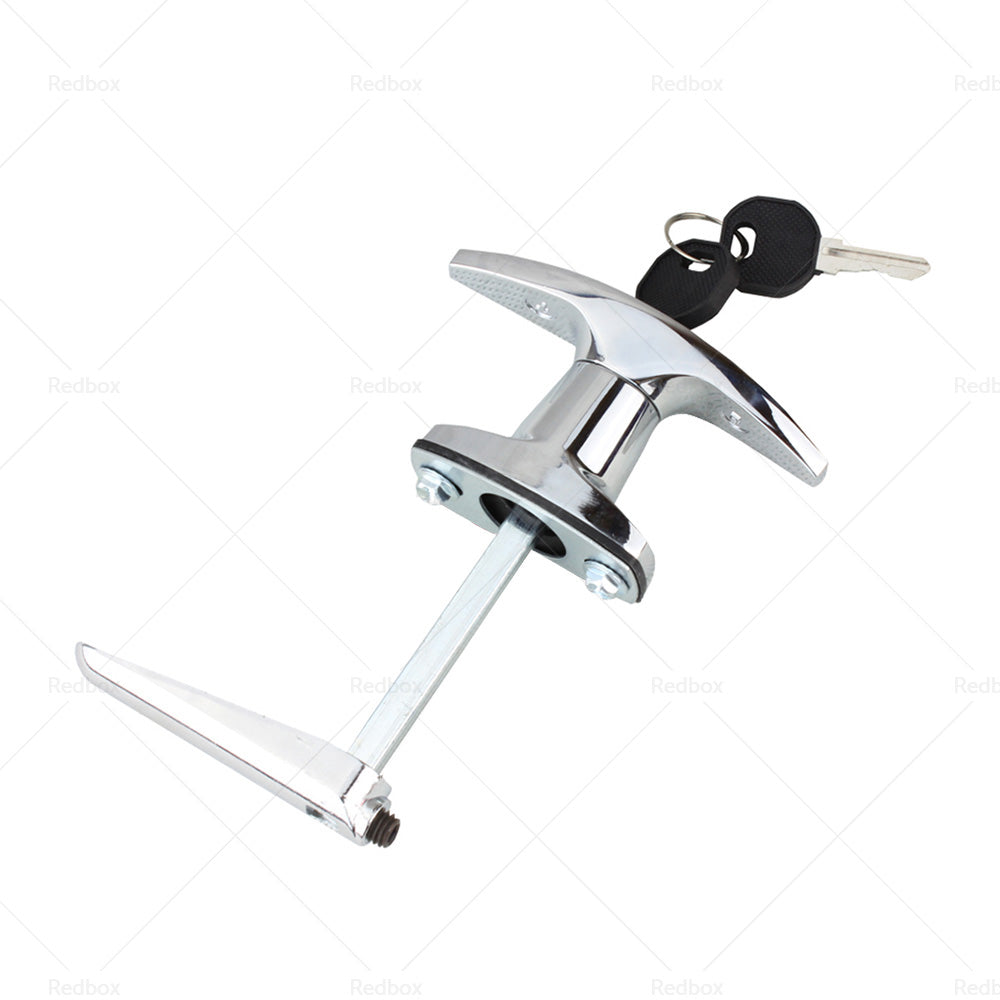{{ 2 Set Chrome Rear Fixing T Handle Lock W or  Key For Trailer Caravan Canopy Toolbox }} - Buy Car Parts Online at {{ Kaka Auto Parts }}.
