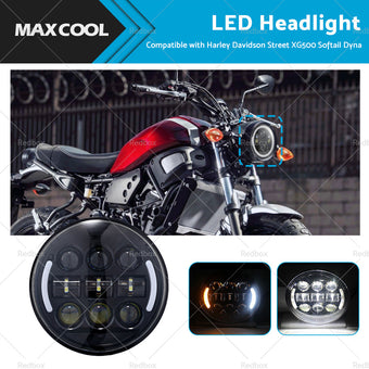 compare product LED Motorcycle Headlight Suitable For Harley Davidson Street XG500 Softail Dyna
