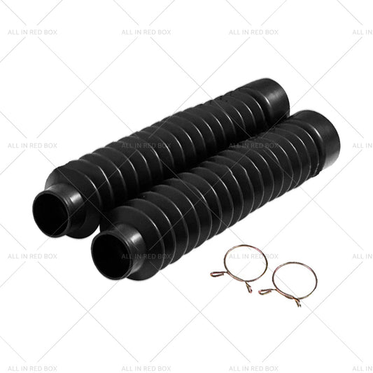 Motorcycle Rubber Front Fork Cover Dust Gaiters Gaitor Boot Shock Absorber Black