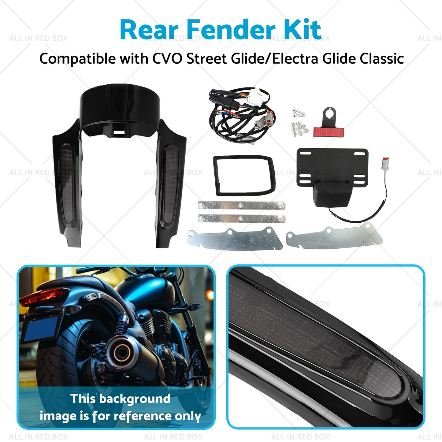 {{ Rear Fender LED Light Suitable For Touring Electra Road Glide Road King 09-13 }} - Buy Car Parts Online at {{ Kaka Auto Parts }}.