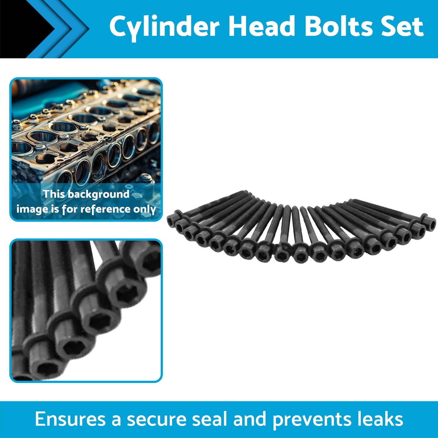 {{ Cylinder Head Bolts Set Suitable For Mitsubishi QE Triton MQ MR 2015-on 4N15 }} - Buy Car Parts Online at {{ Kaka Auto Parts }}.