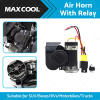 {{ 1X Nautilus Compact Motor Bike Air Horn Black 139dB 12 volt Motorcycle Loud }} - Buy Car Parts Online at {{ Kaka Auto Parts }}.