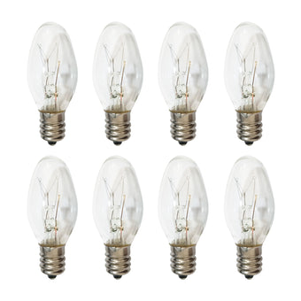 compare product 8x 7W/10W 240V E12/E14 Clear Bulbs Suitable For Night Light Replacement Warm Yellow Light