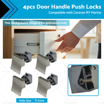 compare product 4PCS Square Shape Handle Push Locks Suitable for Caravan RV Marine Latch Knob