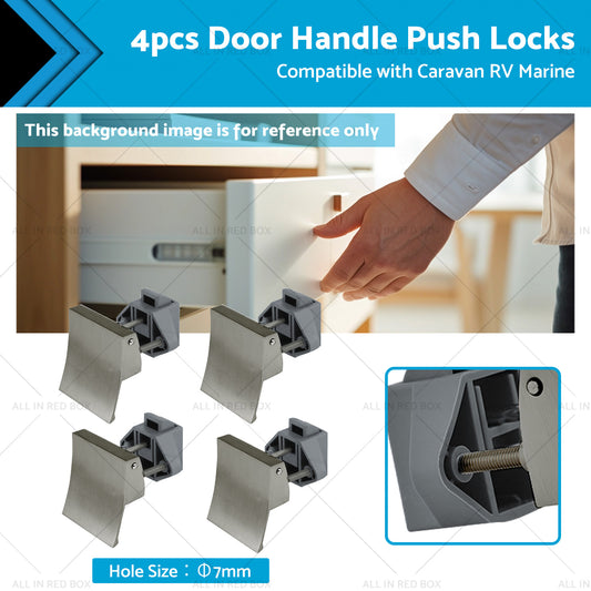 {{ 4PCS Square Shape Handle Push Locks Suitable for Caravan RV Marine Latch Knob }} - Buy Car Parts Online at {{ Kaka Auto Parts }}.