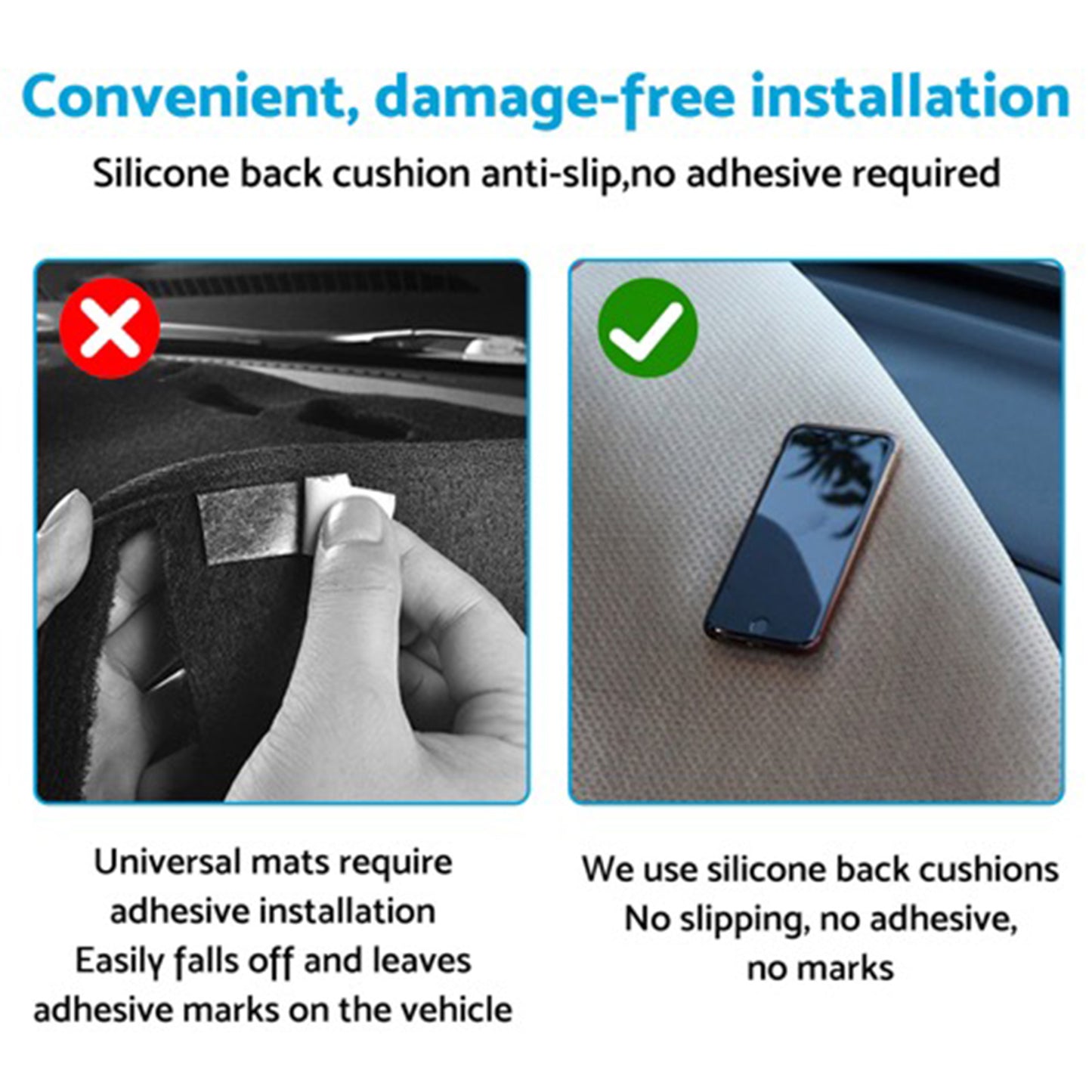1x Non-Slip Dash Mat Microfiber Leather Suitable For  GWM Tank 500 2024 on