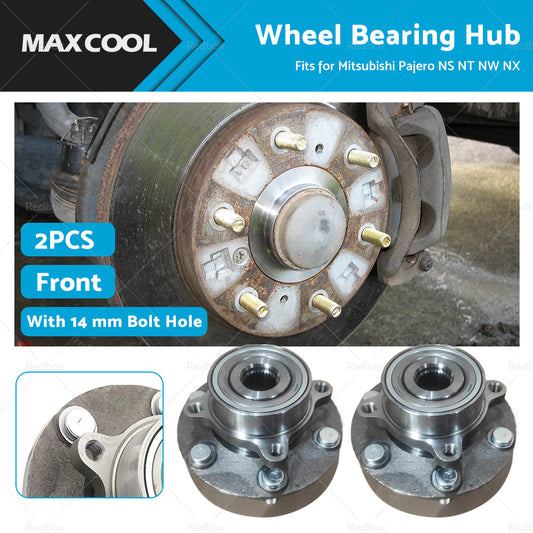 {{ 2PCS Front Wheel Bearing Hub Assembly Fits For Mitsubishi Pajero NS NT NW NX 2006-2018 14mm }} - Buy Car Parts Online at {{ Kaka Auto Parts }}.