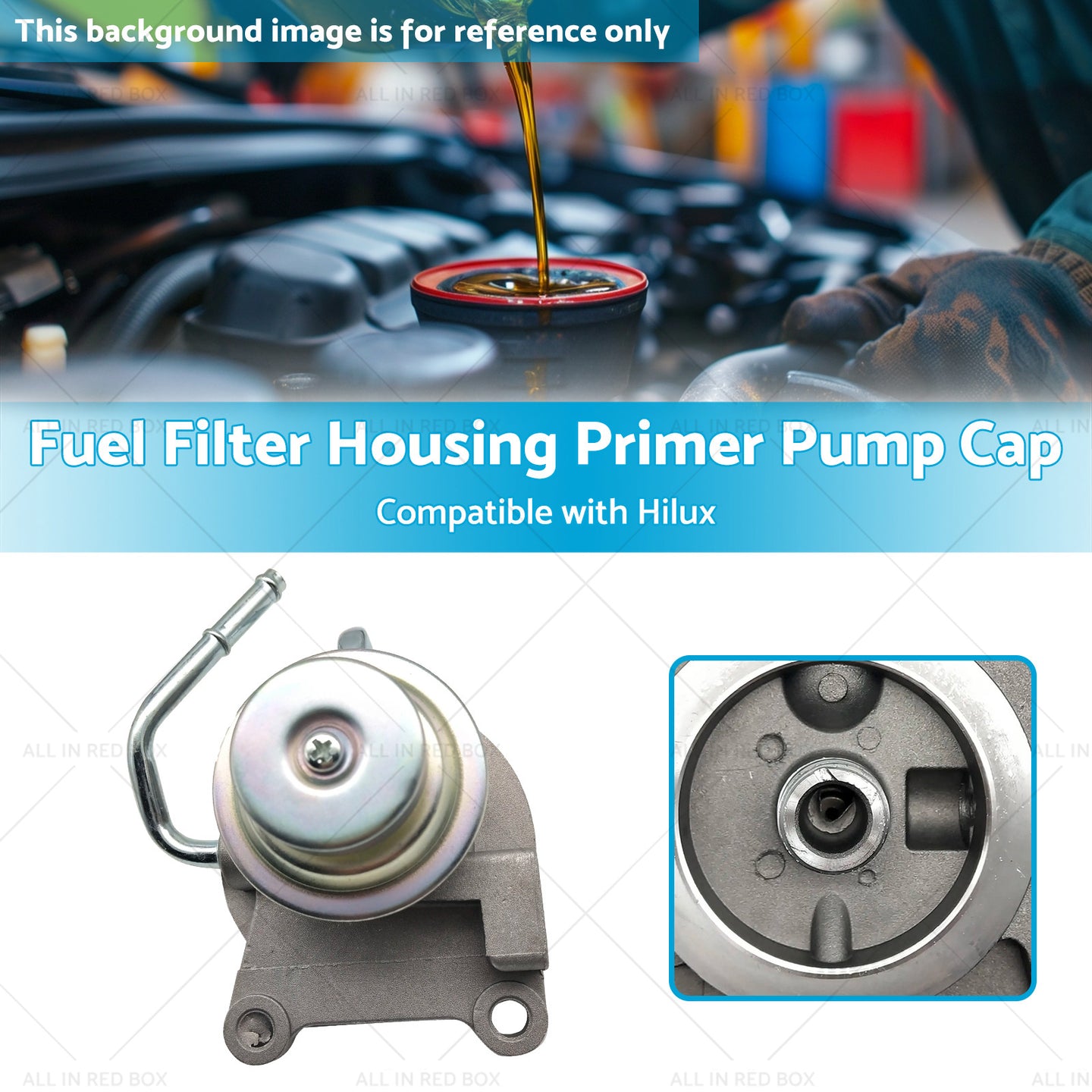 {{ Fuel Filter Housing Primer Pump Cap Suitable for Hilux LN147 LN152 3. 0L 97-05 }} - Buy Car Parts Online at {{ Kaka Auto Parts }}.