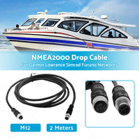 {{ 2m NMEA2000 Drop Cable Black 5-Core Female Straight Head to Male Straight Head }} - Buy Car Parts Online at {{ Kaka Auto Parts }}.