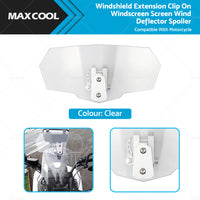 {{ Motorcycle Windshield Extension Clip On Windscreen Screen Wind Deflector Spoiler }} - Buy Car Parts Online at {{ Kaka Auto Parts }}.