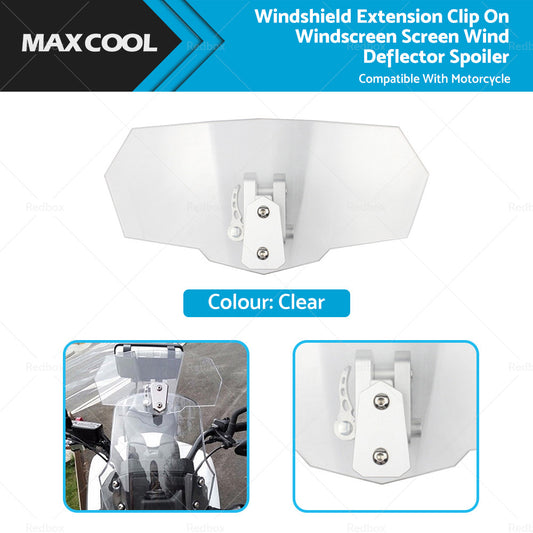 {{ Motorcycle Windshield Extension Clip On Windscreen Screen Wind Deflector Spoiler }} - Buy Car Parts Online at {{ Kaka Auto Parts }}.