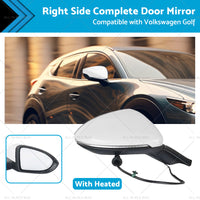{{ Door Mirror Suitable for VW Golf MK7 2013-2021 Right Driver Side White Heated }} - Buy Car Parts Online at {{ Kaka Auto Parts }}.