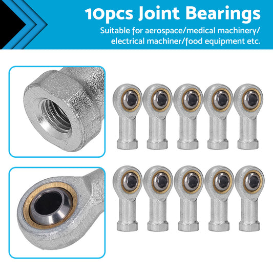 {{ 10PCS Zinc 6mm Female Spherical Plain Rose Joint Bearing Left Hand Threaded }} - Buy Car Parts Online at {{ Kaka Auto Parts }}.