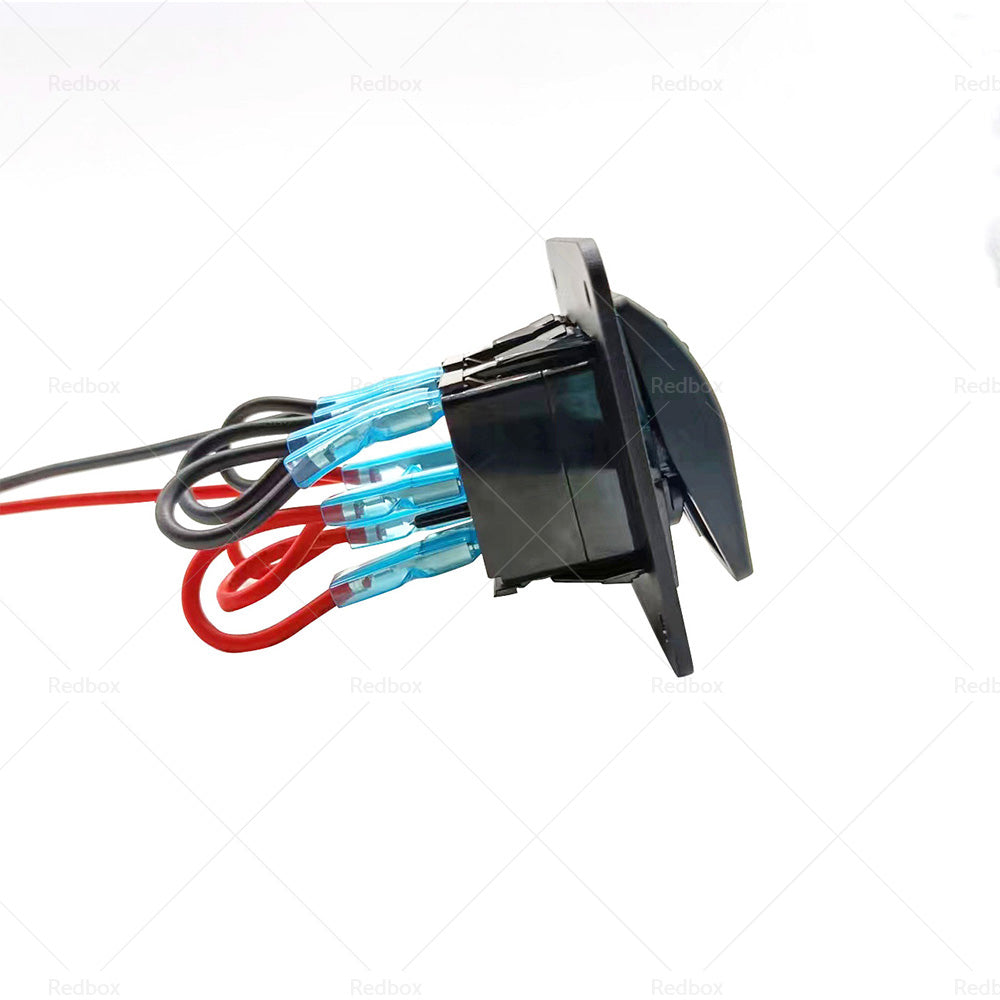 {{ 2 Gang Blue LED Light Rocker Switch Panel Dual LED Boat Car Waterproof }} - Buy Car Parts Online at {{ Kaka Auto Parts }}.