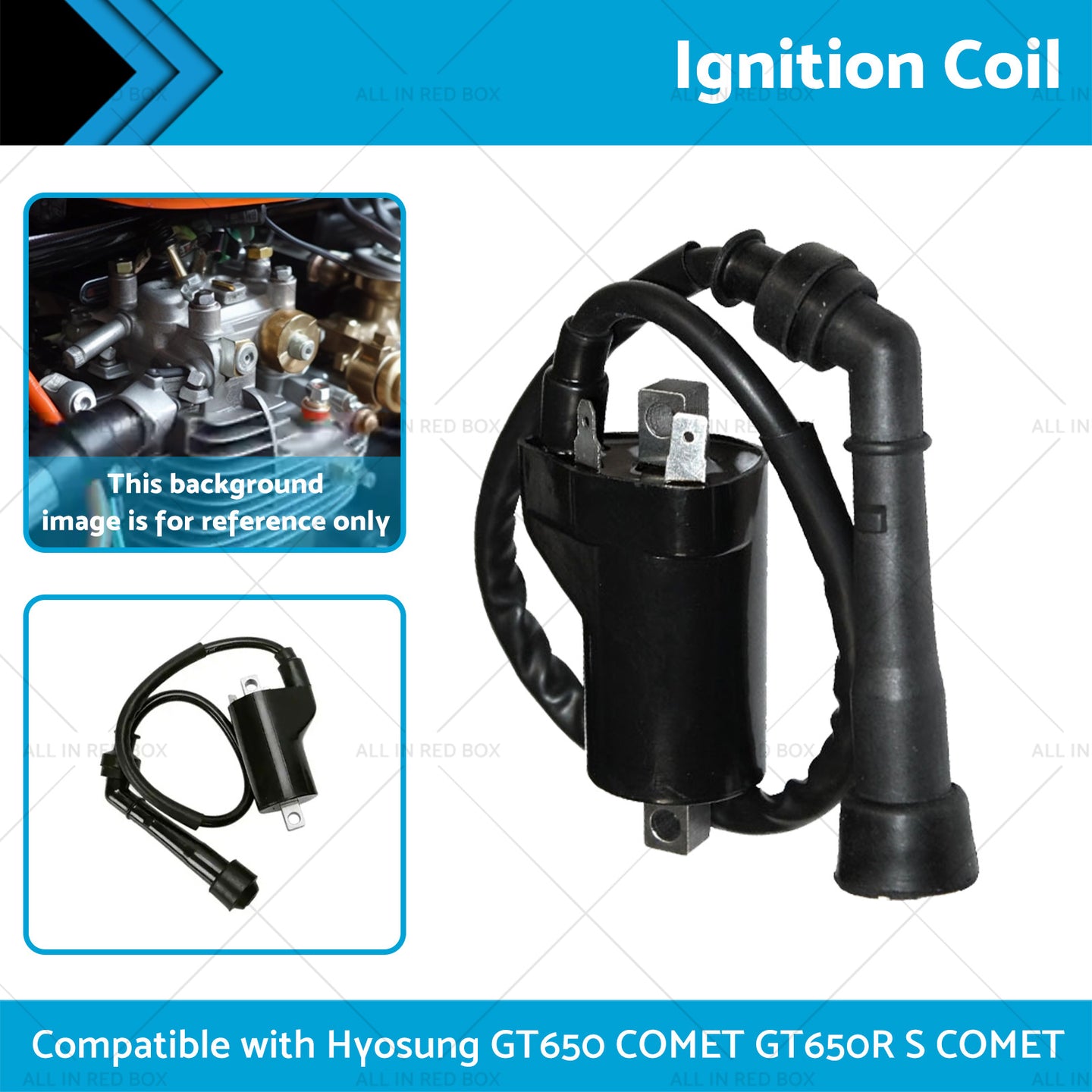 {{ 12V Single Lead Ignition Coil Suitable For Hyosung GT650 COMET   GT650R S COMET }} - Buy Car Parts Online at {{ Kaka Auto Parts }}.