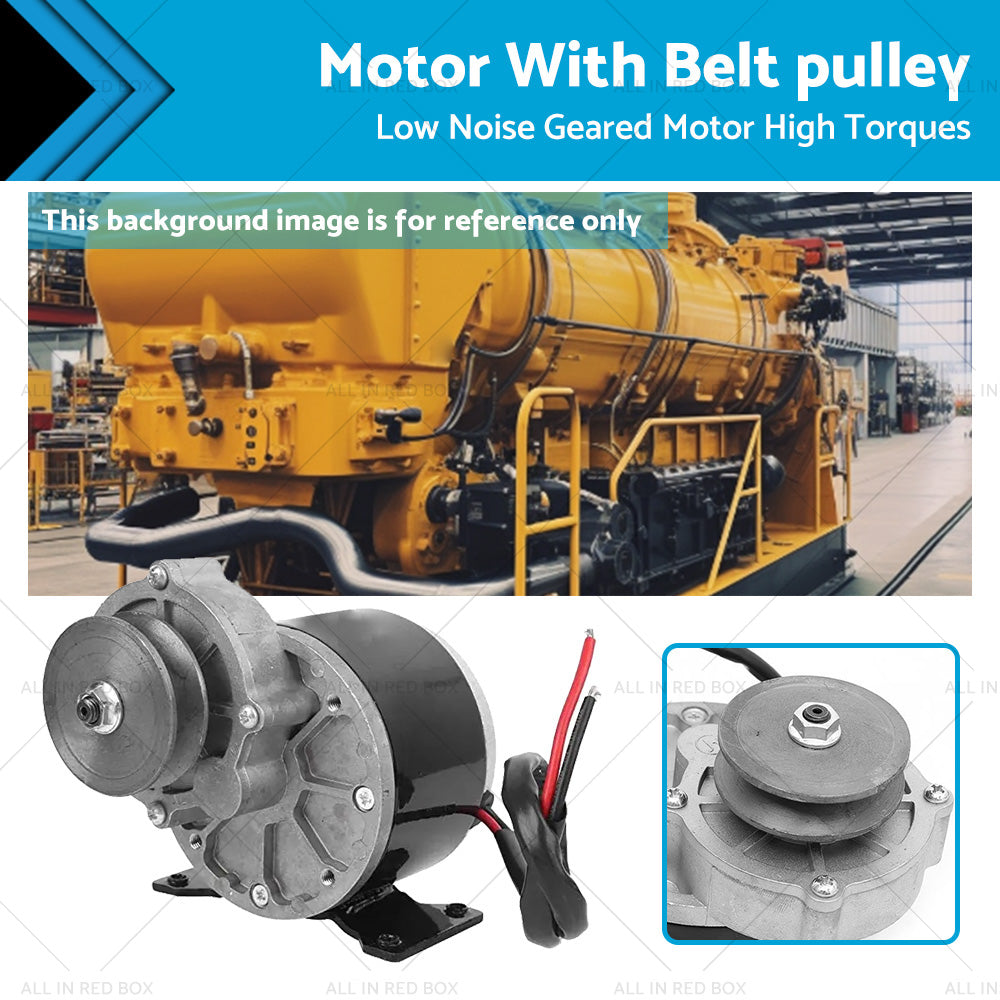 {{ Belt Pulley Geared Motor Low Noise Geared Motor High Torques 12V 250W Universal }} - Buy Car Parts Online at {{ Kaka Auto Parts }}.