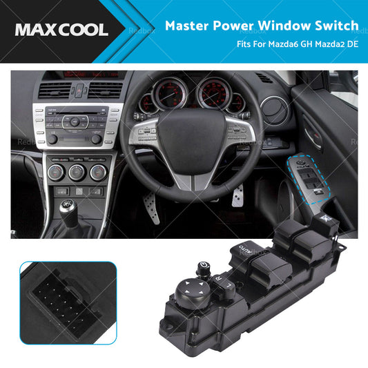 {{ 1X Front Right Master Power Window Switch Suitable For Mazda 6 GH Mazda 2 DE 2008-2012 }} - Buy Car Parts Online at {{ Kaka Auto Parts }}.