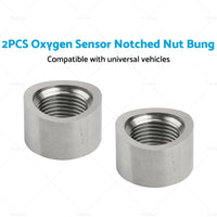 {{ 2PCS O2 Oxygen Sensor Curve Notched Nut Bung 304 Stainless Steel M18 X 1. 5 }} - Buy Car Parts Online at {{ Kaka Auto Parts }}.