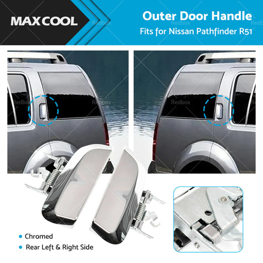 {{ Chrome 1 Pair LHRH REAR Outer Door Handle For Nissan Pathfinder R51 2005~2013 }} - Buy Car Parts Online at {{ Kaka Auto Parts }}.