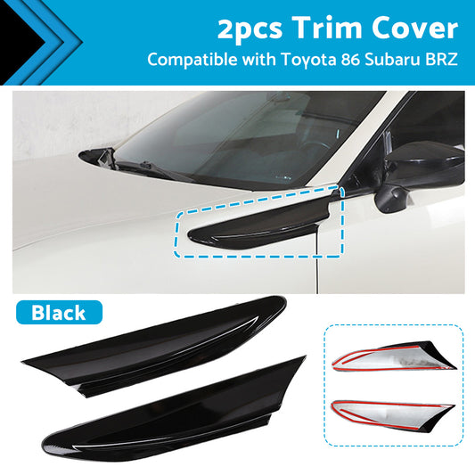 {{ Black Car Side Fender Fin Vent Trim Suitable For Toyota 86 Subaru BRZ 2012-2020 }} - Buy Car Parts Online at {{ Kaka Auto Parts }}.