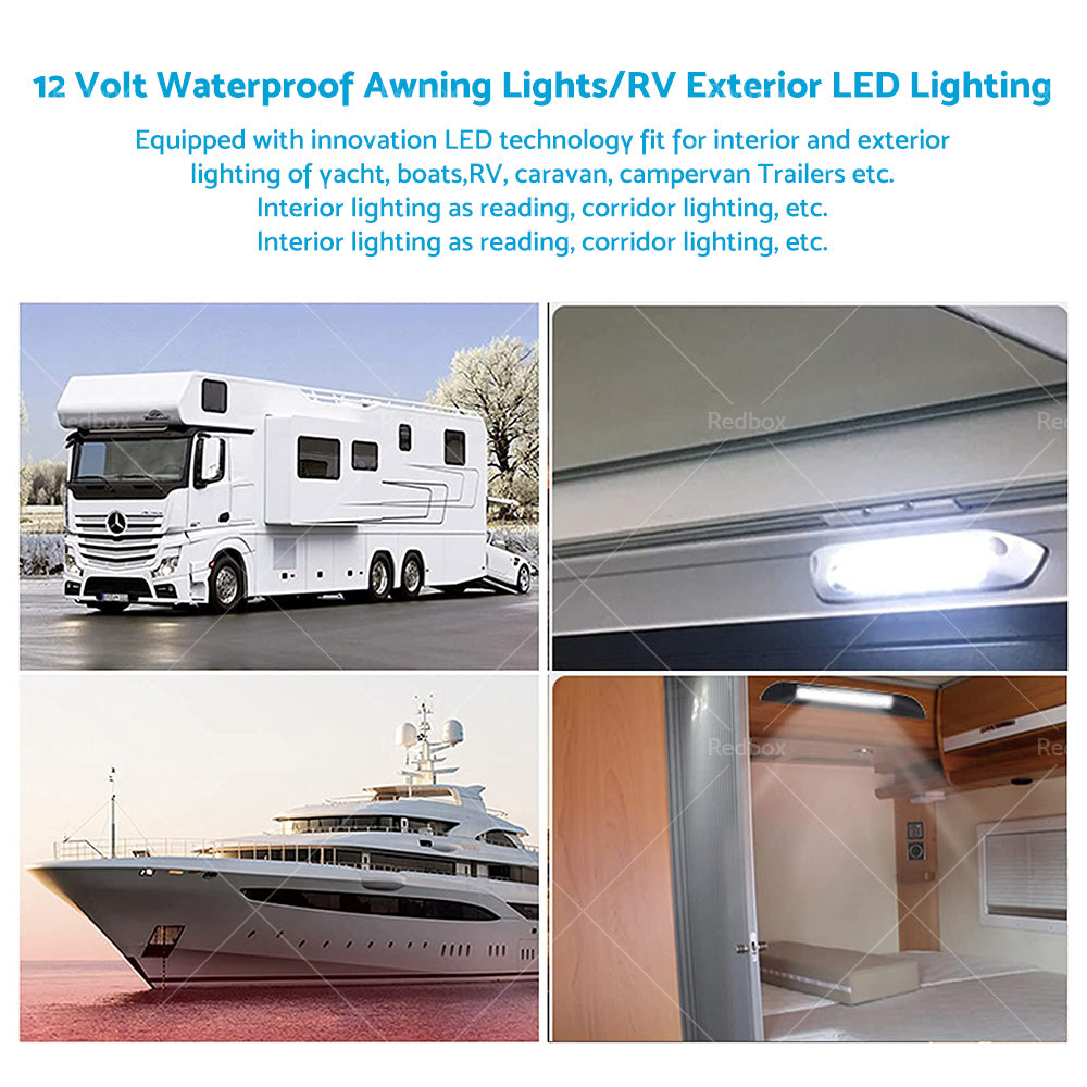 {{ 256mm 12V 9 LED Awning Light Touch Switch Strip Bar Caravan Camper Boat Marine }} - Buy Car Parts Online at {{ Kaka Auto Parts }}.