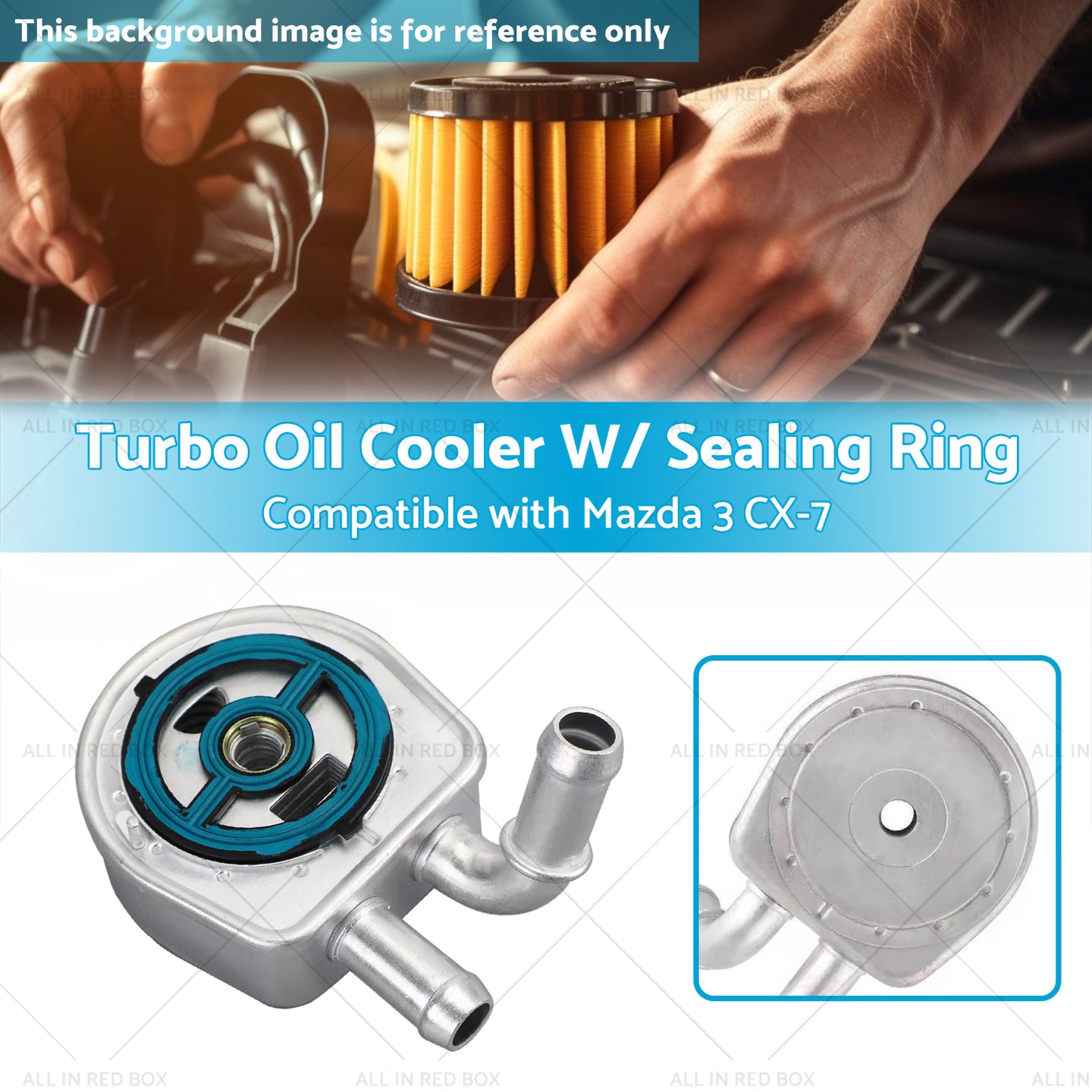 {{ LF6W14700A Turbo Oil Cooler W or  Sealing Ring Suitable for Mazda 3 CX-7 03-14 }} - Buy Car Parts Online at {{ Kaka Auto Parts }}.
