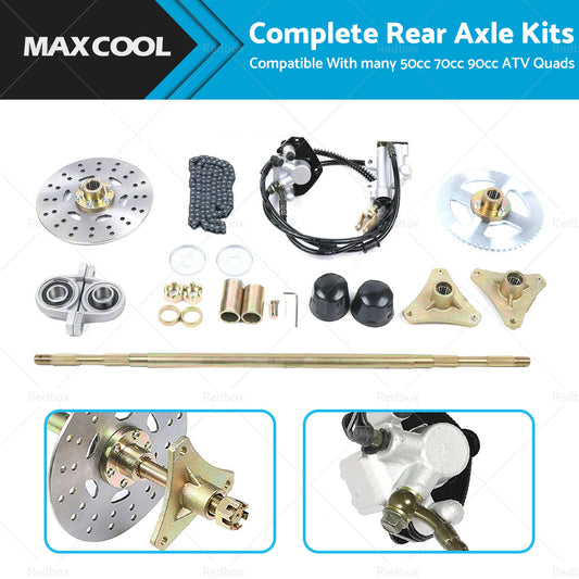 {{ Drift Trike Go Kart Rear Live Axle Kit, Chain,HubSprocket  and  HubBrake Assembly }} - Buy Car Parts Online at {{ Kaka Auto Parts }}.