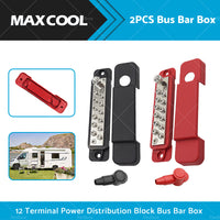 {{ 2pcs 12 Terminal Power Distribution Block Bus Bar DC 48V 12P Wiring Bars AU }} - Buy Car Parts Online at {{ Kaka Auto Parts }}.