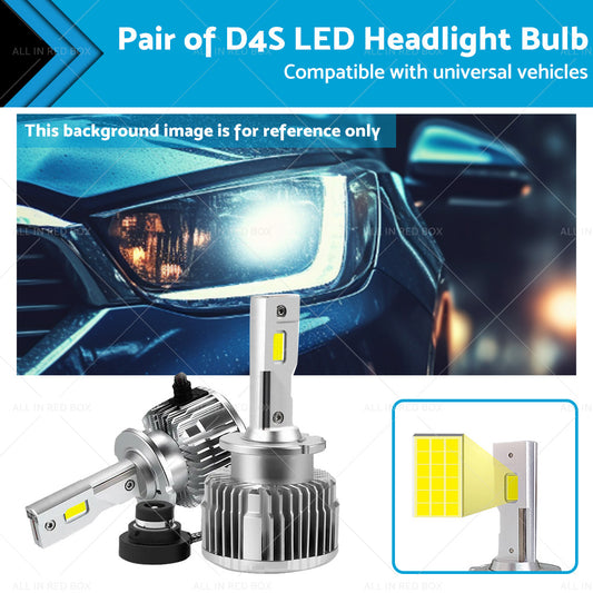 {{ 2PCS D4S LED Headlight Bulb Replace HID Xenon White 90W 6000K Conversion Kit }} - Buy Car Parts Online at {{ Kaka Auto Parts }}.