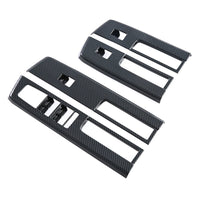 4x Window Lift Panel Cover Trim Suitable For Mitsubishi L200 Triton 23-25 Carbon