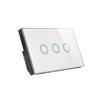 compare product 1Piece 1/2/3 Gang Touch Wall Light Switch LED 1 Way Touch Glass Switch