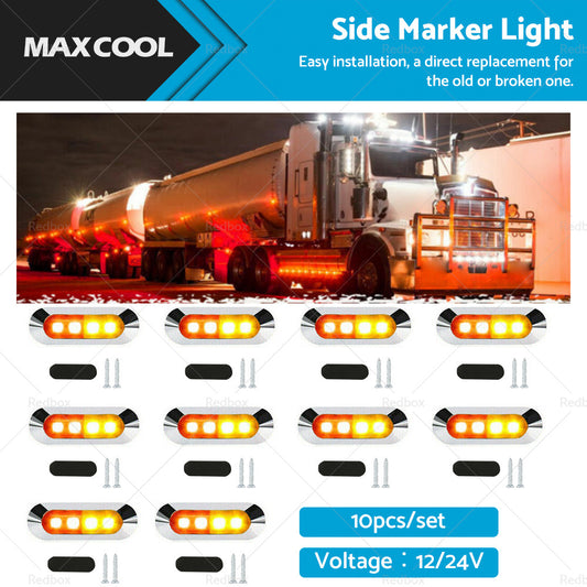 {{ 10x Amber Red Clearance Lights Side Marker  Suitable For Truck Trailer Caravan }} - Buy Car Parts Online at {{ Kaka Auto Parts }}.