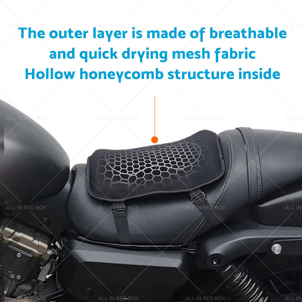 {{ Motorcycle Seat Cushion Comfort Gel Pillow Pad Cover Motorbike Pressure Relief }} - Buy Car Parts Online at {{ Kaka Auto Parts }}.