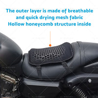 {{ Motorcycle Seat Cushion Comfort Gel Pillow Pad Cover Motorbike Pressure Relief }} - Buy Car Parts Online at {{ Kaka Auto Parts }}.
