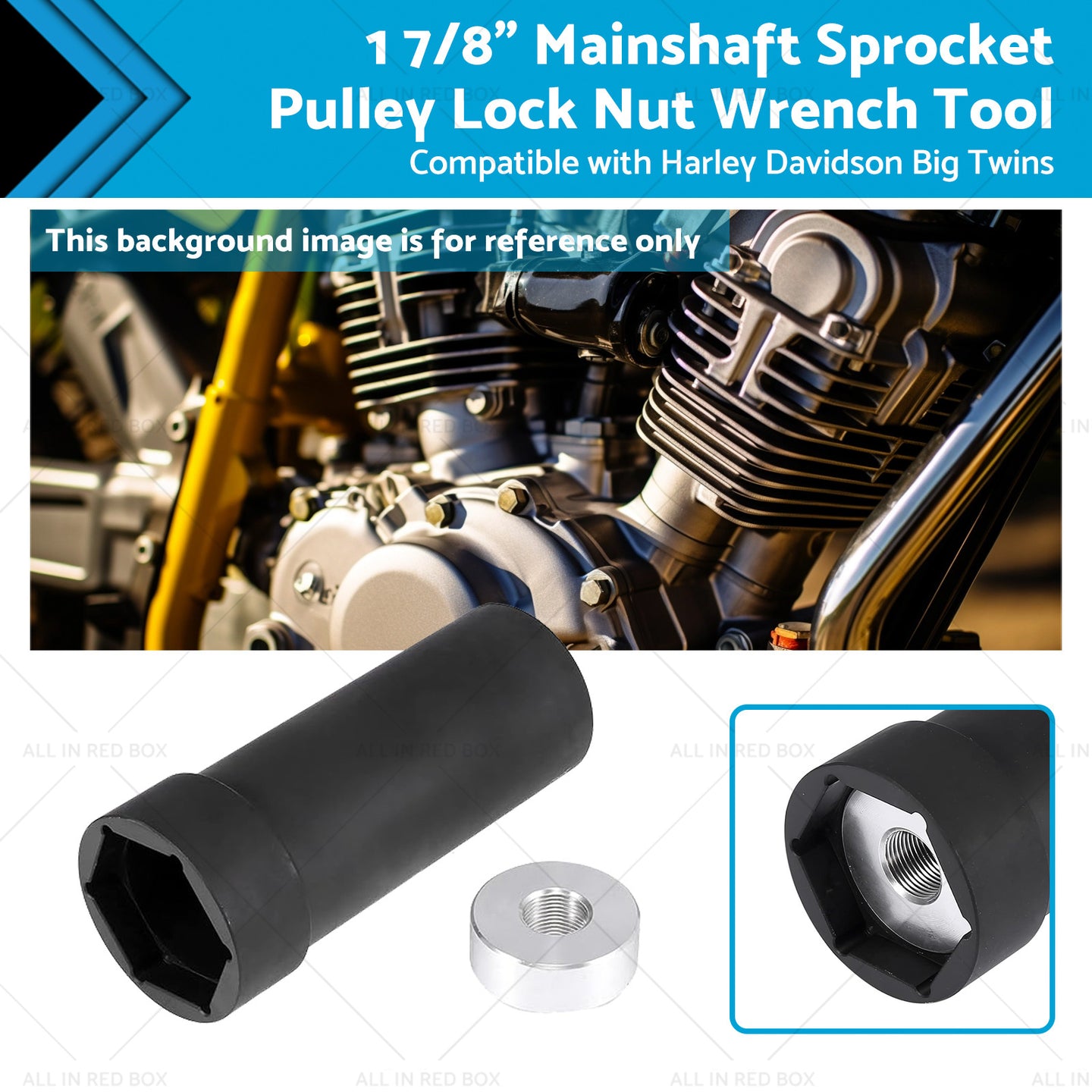 {{ 1 7 8inch Mainshaft Sprocket Pulley Lock Nut Wrench Tool Suitable for 36-06 Harley }} - Buy Car Parts Online at {{ Kaka Auto Parts }}.