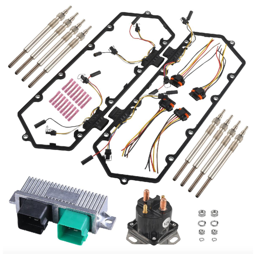 Glow Plug Kit Suitable For Ford Powerstroke 7.3L Diesel 1994¡§C1997 With Relay