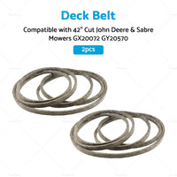 {{ 2pcs Deck Belt Suitable For 42 inch  Cut John Deere  and  Sabre Mowers GX20072 GY20570 }} - Buy Car Parts Online at {{ Kaka Auto Parts }}.