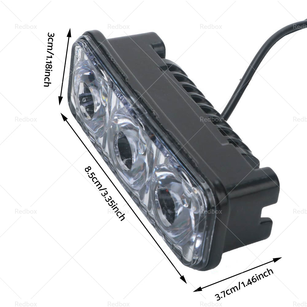 {{ 2X Super Bright 3 LED Daylight Running Lights Daytime Driving Light DRL White }} - Buy Car Parts Online at {{ Kaka Auto Parts }}.