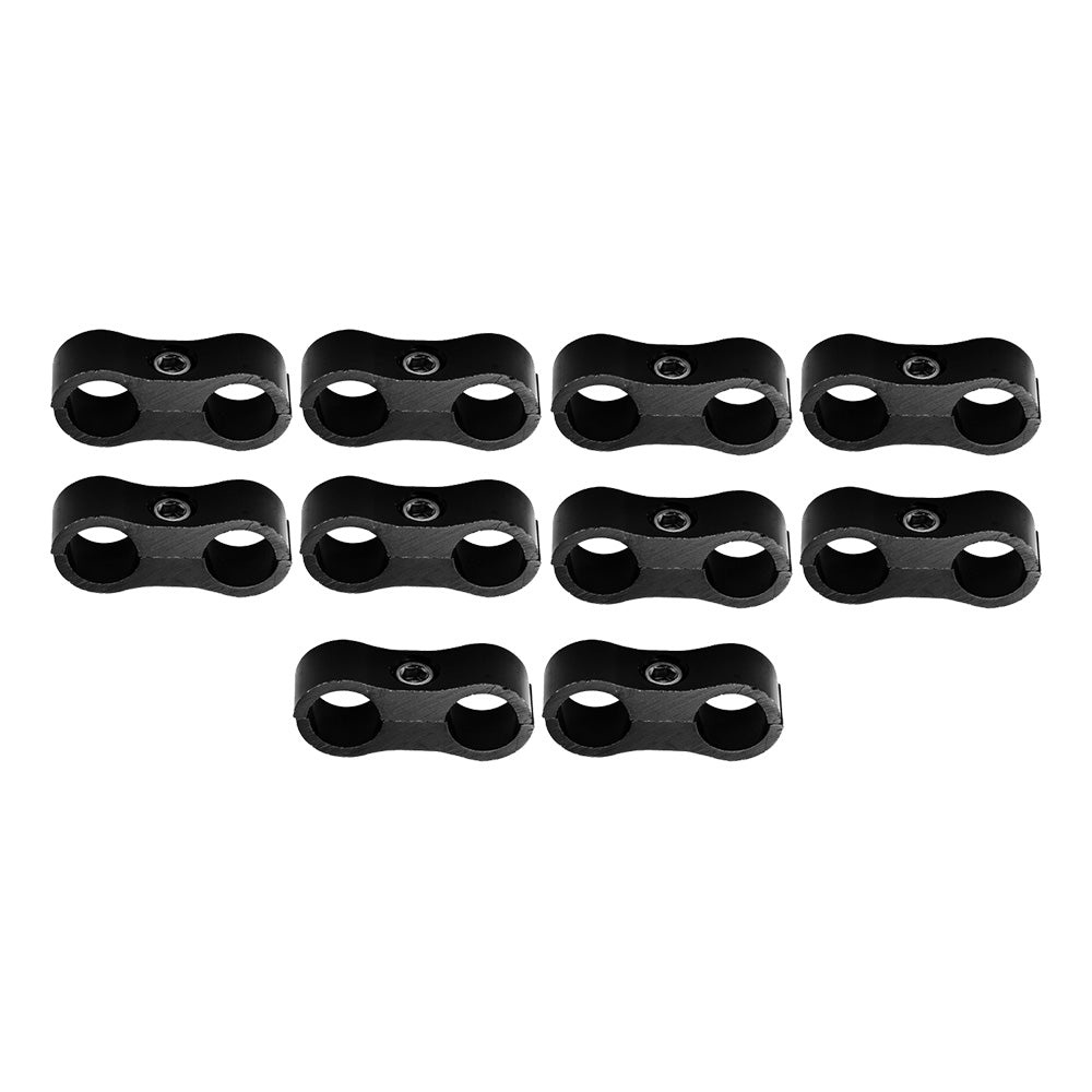 10x AN6 6AN AN-6 Nylon Braided Stainless Steel Fuel Oil Line Hose Separator Clamp