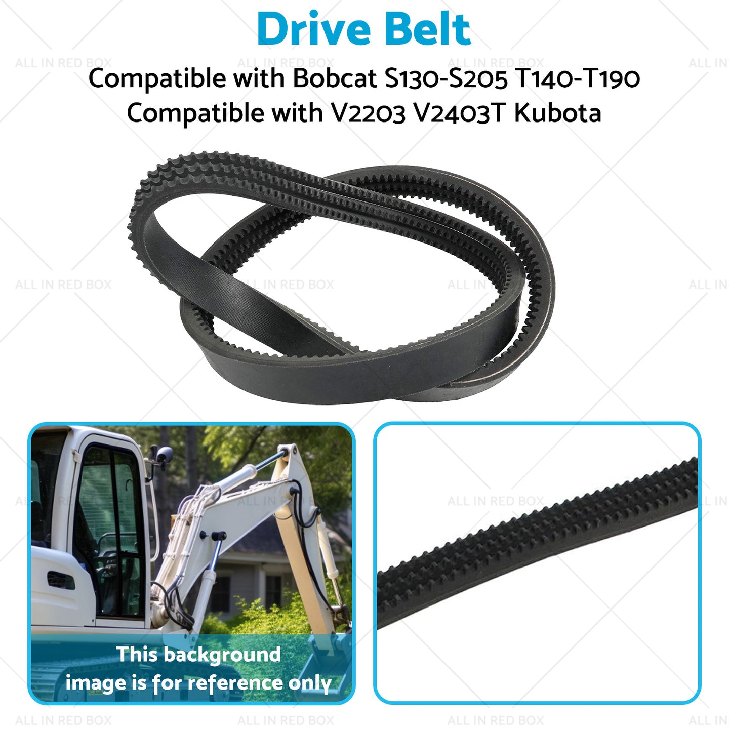 {{ Drive Belt Suitable for Bobcat S130-S205 T140-T190 V2203 V2403T Kubota 6736775 }} - Buy Car Parts Online at {{ Kaka Auto Parts }}.