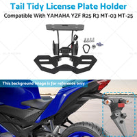 {{ Tail Tidy License Plate Holder Suitable For YAMAHA YZF R25 R3 MT-03 25 2014-2020 }} - Buy Car Parts Online at {{ Kaka Auto Parts }}.