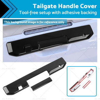 compare product Glossy Black Rear Tail Gate Tailgate Handle Cover Suitable For Triton L200 23-25