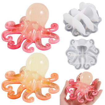 compare product ?2PCS Octopus Mold Silicone Epoxy Resin Casting Mould 3D Sea Animal Display Mold