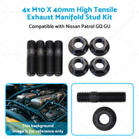 {{ 4x M10 X 40mm High Tensile Exhaust Manifold Stud Kit Suitable for GQ GU TD42 }} - Buy Car Parts Online at {{ Kaka Auto Parts }}.