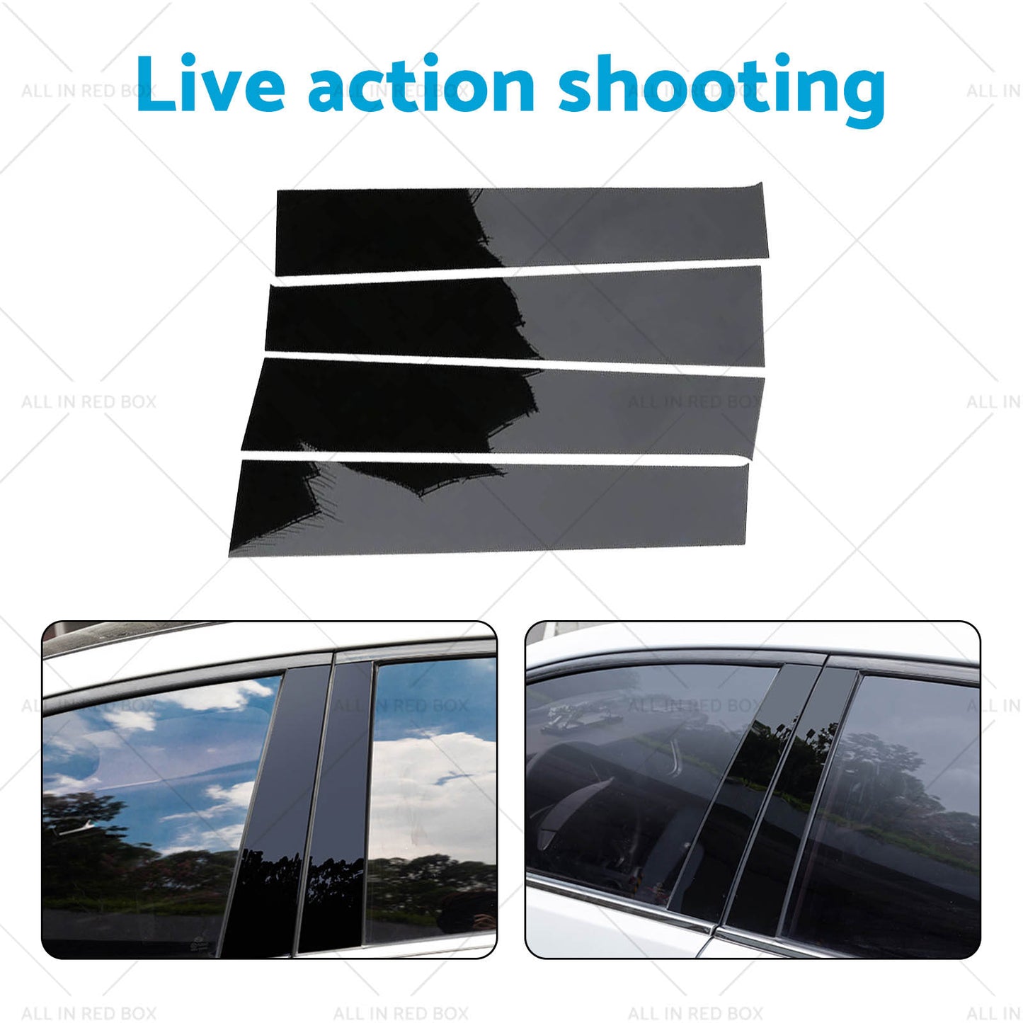 {{ 4x Black Pillar Post Cover Trims Suitablefor Dodge Ram Crew or Quad Cab 1500 09-18 }} - Buy Car Parts Online at {{ Kaka Auto Parts }}.