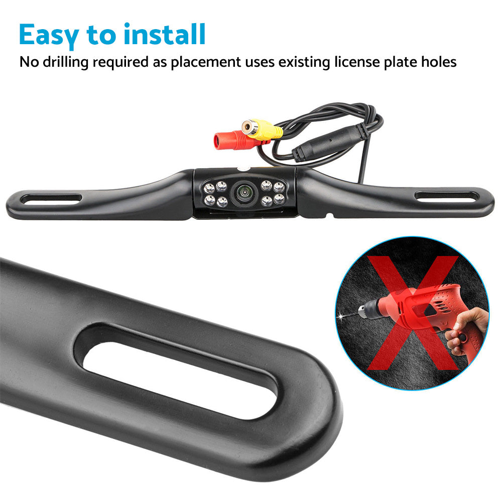 170 Angle Car Rear View Reversing HD Camera Back Up Parking Number Plate Night Vision