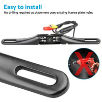 170 Angle Car Rear View Reversing HD Camera Back Up Parking Number Plate Night Vision