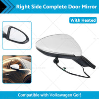 {{ Door Mirror Suitable for VW Golf MK7 2013-2021 Right Driver Side White Heated }} - Buy Car Parts Online at {{ Kaka Auto Parts }}.