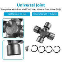 {{ Universal Joint 娄脮29 x 76. 6 Suitable For Great Wall V200 V240 K2 09-14 Rear }} - Buy Car Parts Online at {{ Kaka Auto Parts }}.